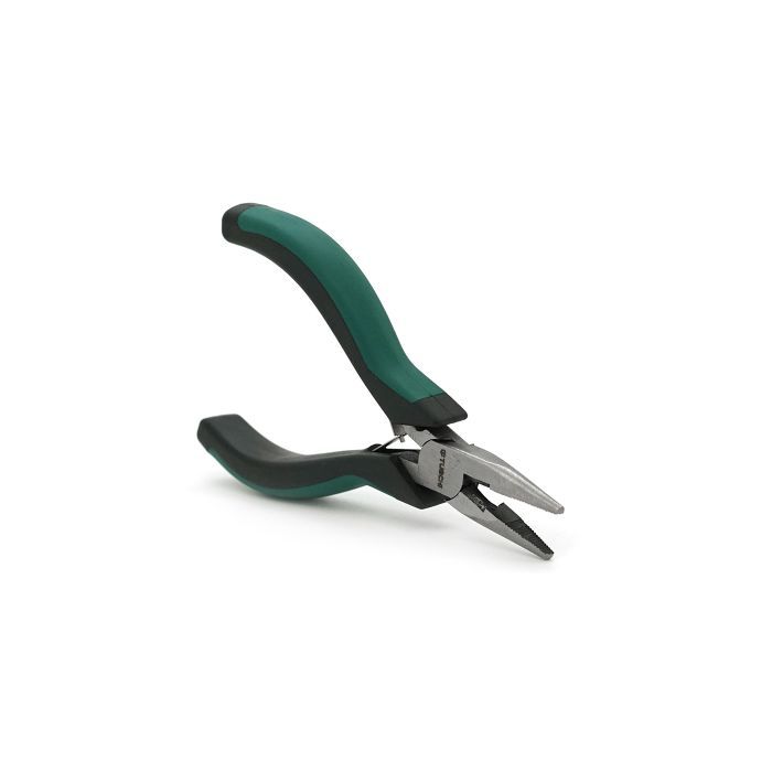 Плоскогубці Voltronic круглогубці з кусачками, чорно-зелені ручки 135 х 35, Q100 (YT-PP135х35)