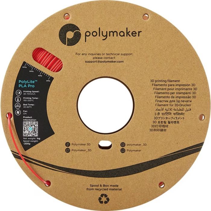 Пластик для 3D-принтера Polymaker PLA POLYLITE PRO 1,75mm 1kg YELLOW (PA07009) зображення 2