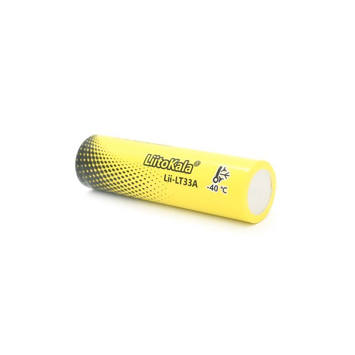 Акумулятор 18650 3300mAh, 3.7V(2.5-4.2V), LowTemp-40-60, Black/Yellow Liitokala (Lii-LT33A) зображення 2