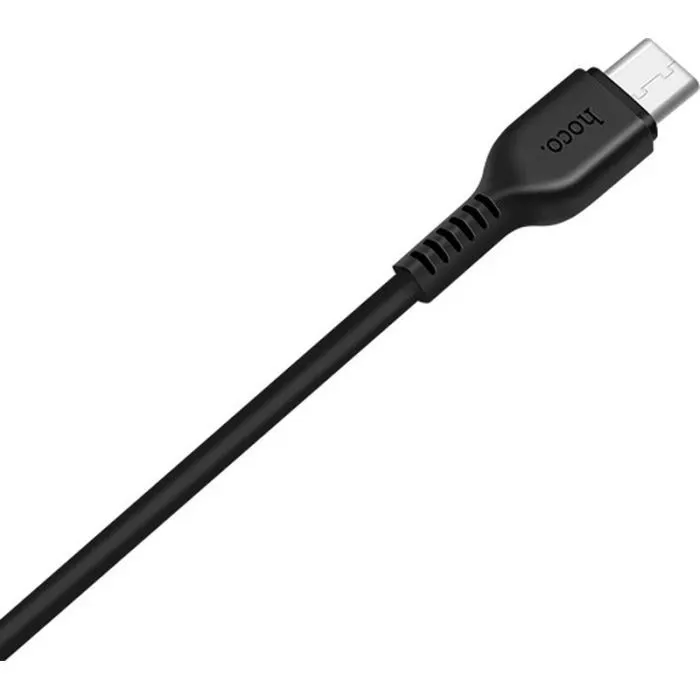 Дата кабель USB 2.0 AM to USB-C 2.0m 3A X20 black HOCO (6957531068907) изображение 2