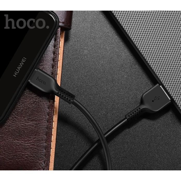 Дата кабель USB 2.0 AM to USB-C 3.0m 3A X20 black HOCO (6957531068969) изображение 6