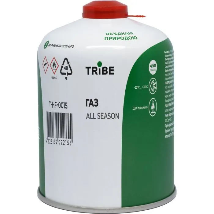 Газовый баллон Tribe різьбовий 450 г (T-HF-0015)
