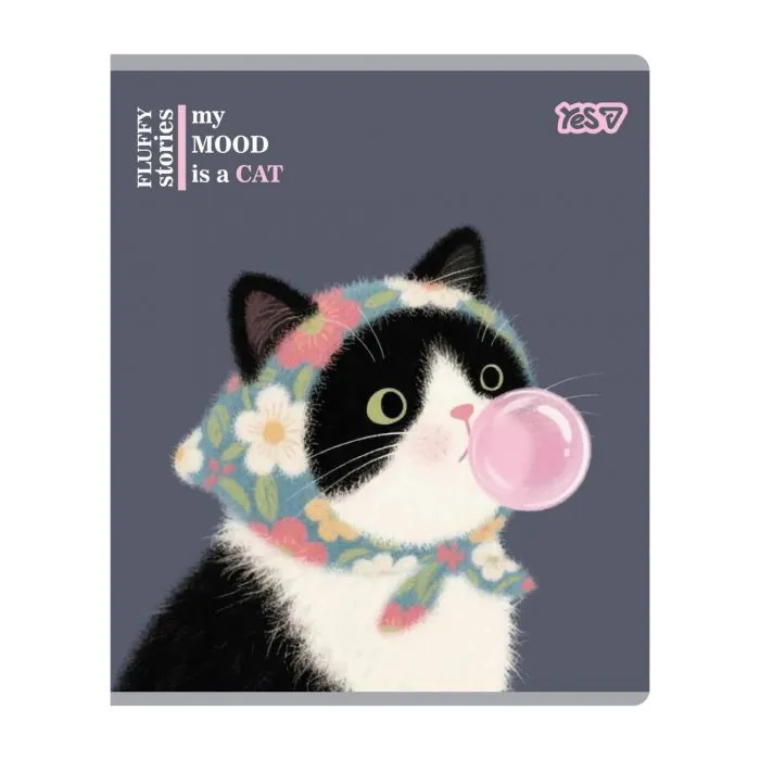 Зошит Yes My mood is a cat А5 18 аркушів клітинка (768606) зображення 5