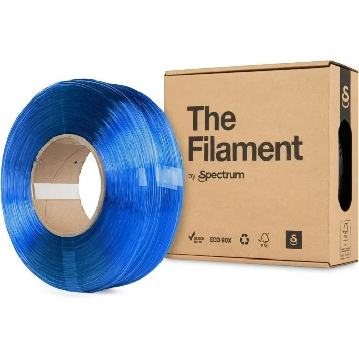 Пластик для 3D-принтера The Filament PETG Transparent 1.75mm 1kg ReFill, Blue (TF-24068) изображение 3