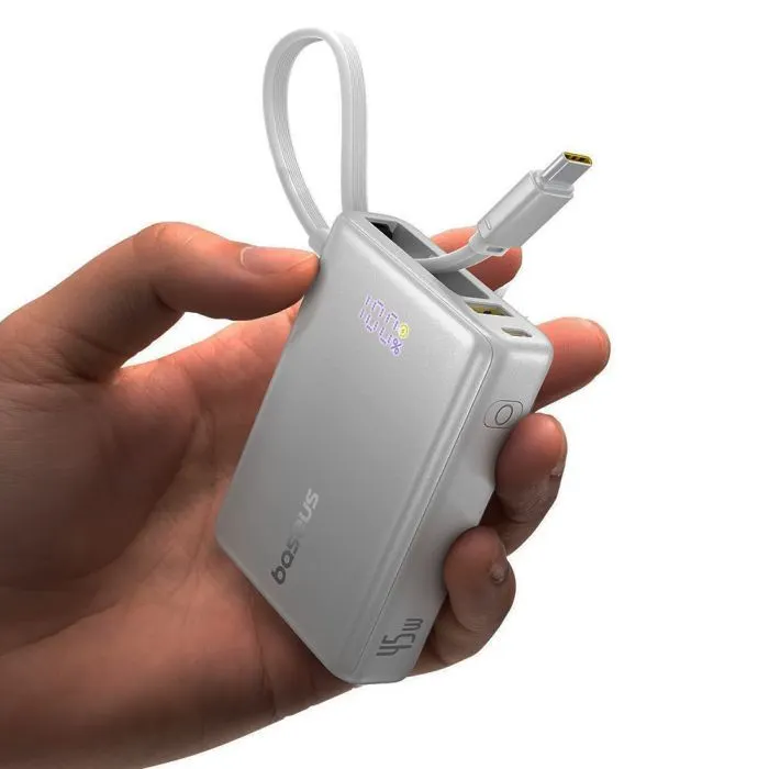 Батарея універсальна Baseus PicoGo 10000mAh 45W PD, QC, Galaxy Natural Titanium (P10076803853-00) зображення 9