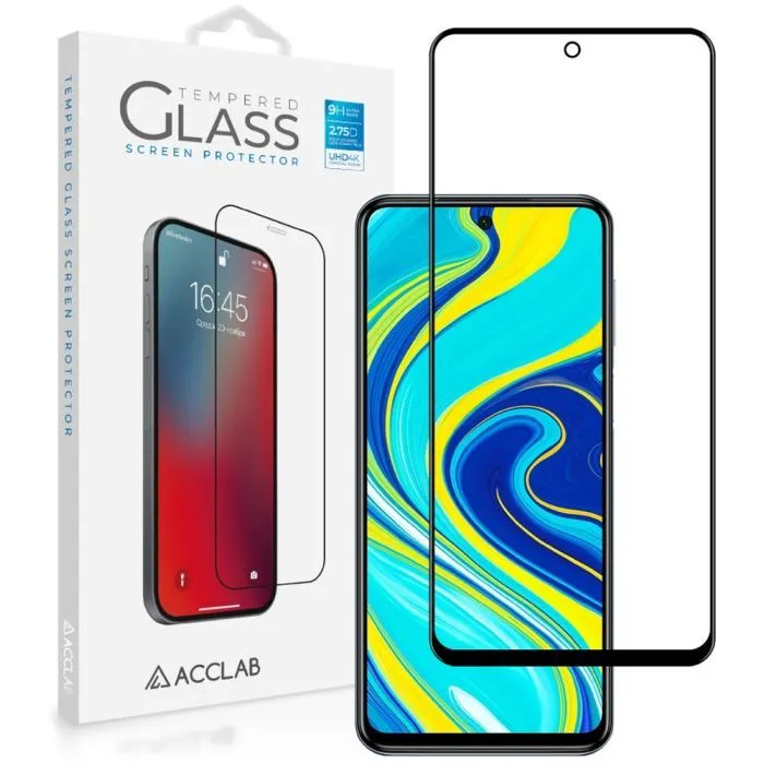 Скло захисне ACCLAB Full Glue Xiaomi Redmi Note 9S Black (1283126508806) зображення 2