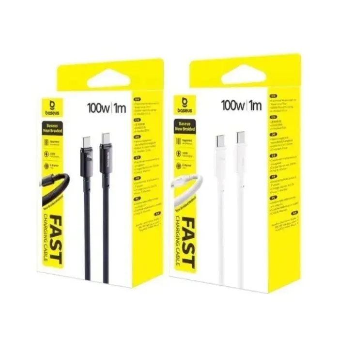 Дата кабель USB-C to USB-C 1.0m 100W white Baseus (E0426V01) зображення 2