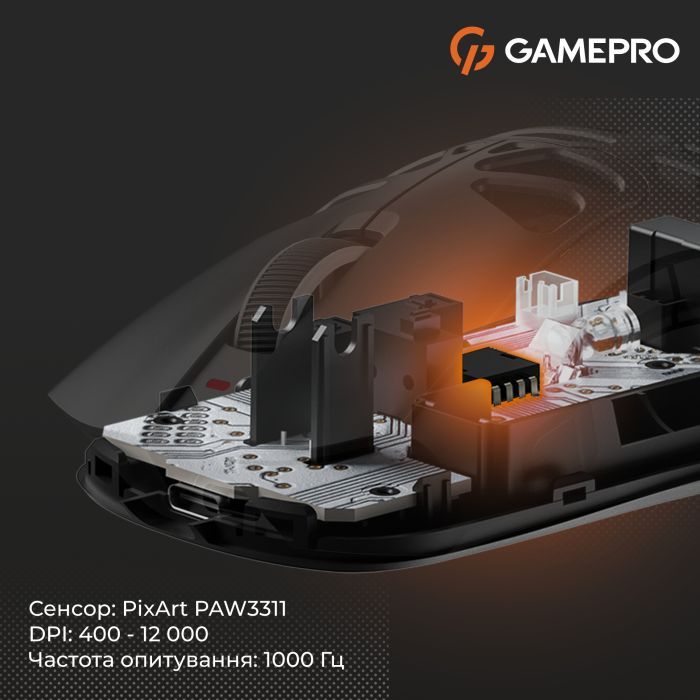 Мишка GamePro Genesis Hollow Wireless/Bluetooth/USB White (GM870HW) зображення 10
