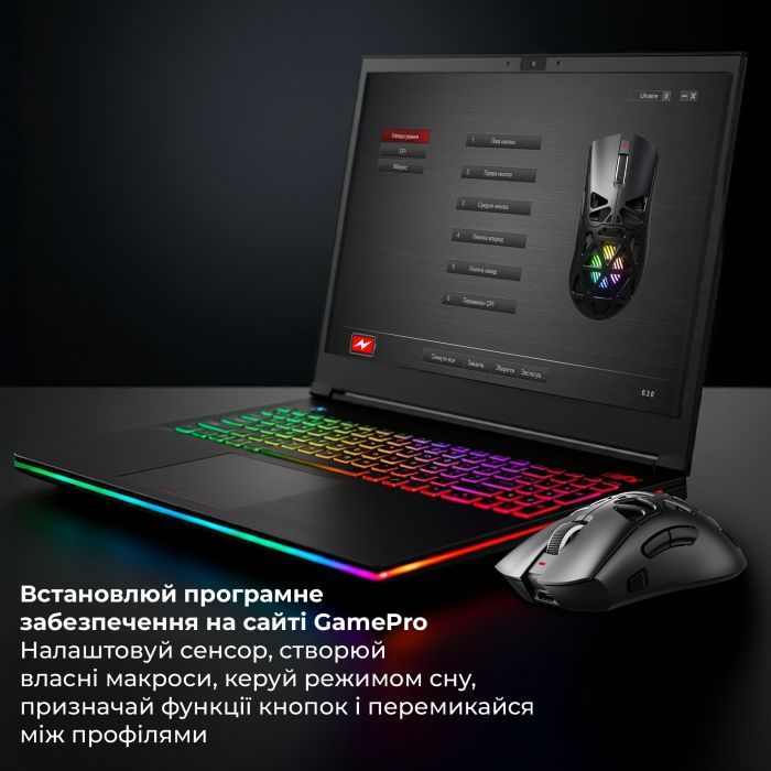 Мишка GamePro Genesis Hollow Wireless/Bluetooth/USB White (GM870HW) зображення 11