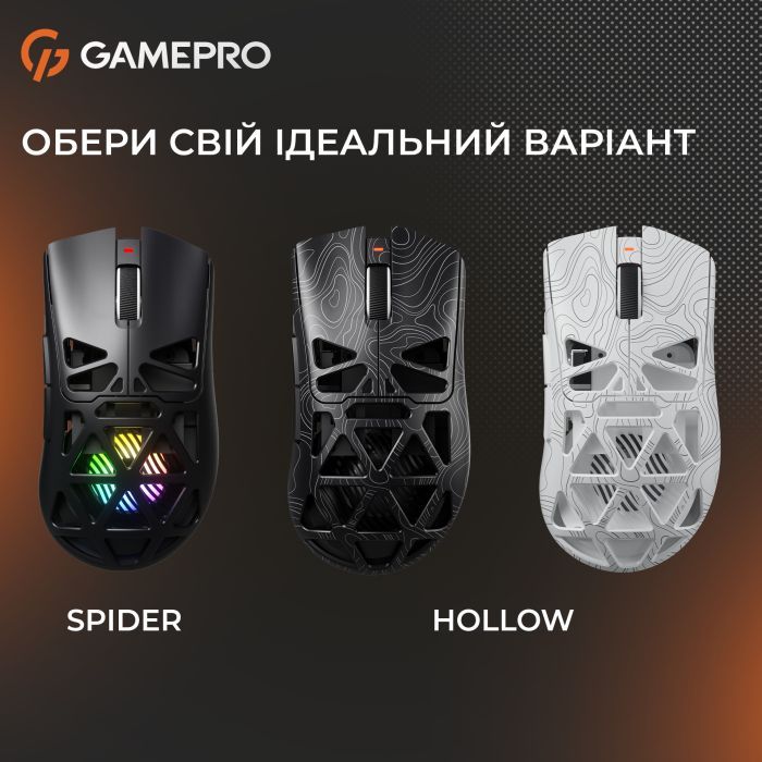 Мишка GamePro Genesis Hollow Wireless/Bluetooth/USB White (GM870HW) зображення 7