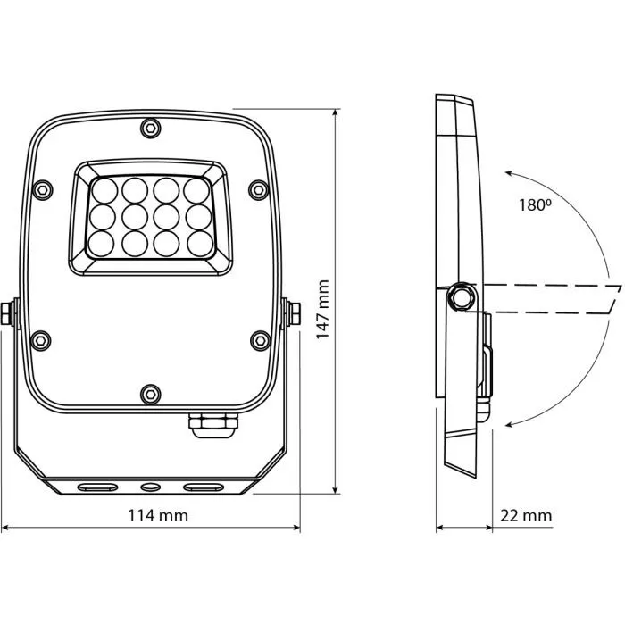 Прожектор Videx F5 10W 3000-5000-6500K 230V White (VL-F5-010CW) зображення 10