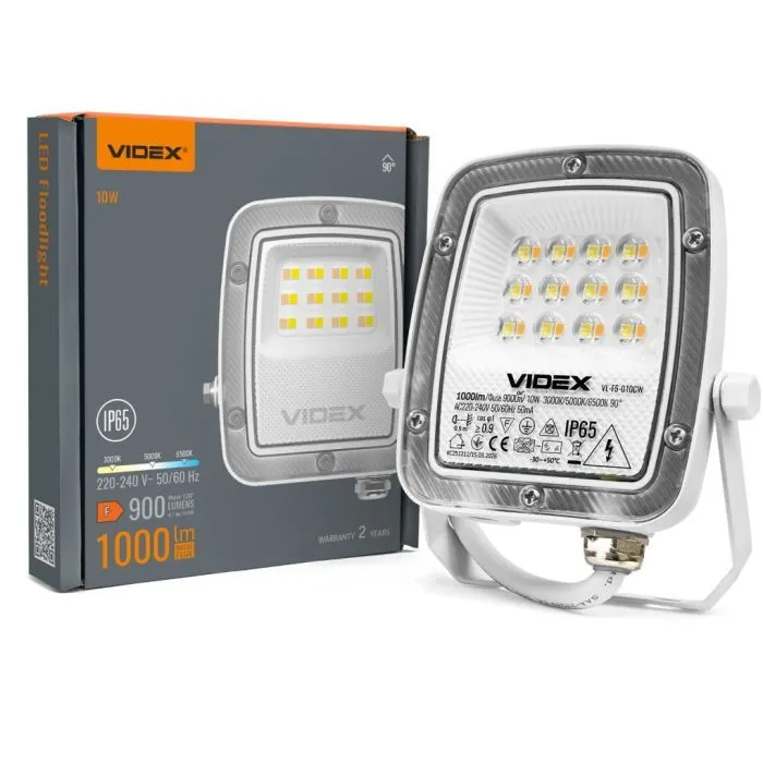 Прожектор Videx F5 10W 3000-5000-6500K 230V White (VL-F5-010CW) зображення 11