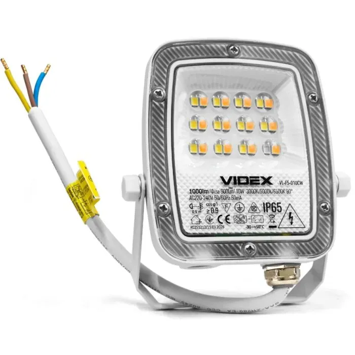 Прожектор Videx F5 10W 3000-5000-6500K 230V White (VL-F5-010CW) зображення 2