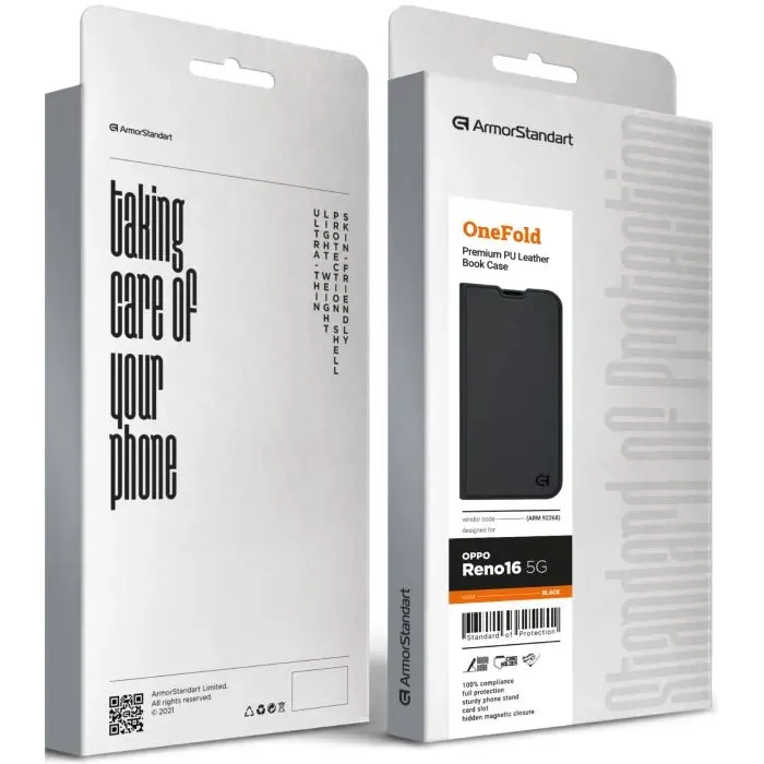 Чохол до мобільного телефона Armorstandart OneFold Case OPPO Reno16 5G Black (ARM92268) зображення 7