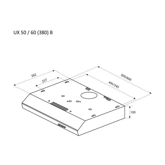 Витяжка кухонна Pyramida UX 50 (380) B IX зображення 10