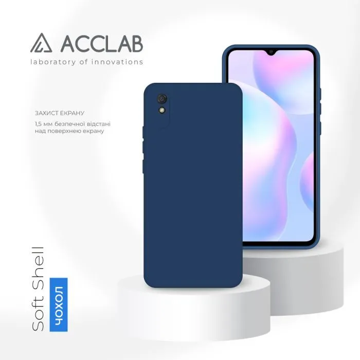Чохол до мобільного телефона ACCLAB SoftShell Xiaomi Redmi 9A Blue (1283126557545) зображення 4