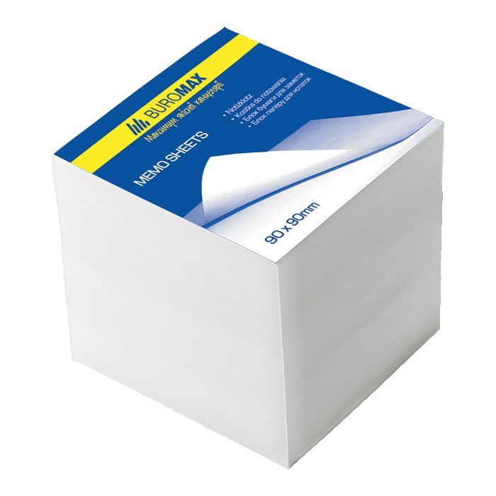 Бумага для заметок Buromax White JOBMAX 90х90х70мм.,unglued (BM.2218)