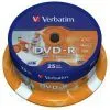 Диск DVD Verbatim 4.7Gb 16X CakeBox 25шт Printable (43538)