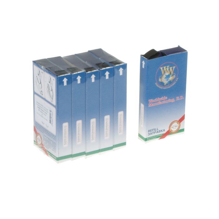 Стрічка до принтерів 13мм х 12м Refill STD Black*5 WWM (R13.12S5)