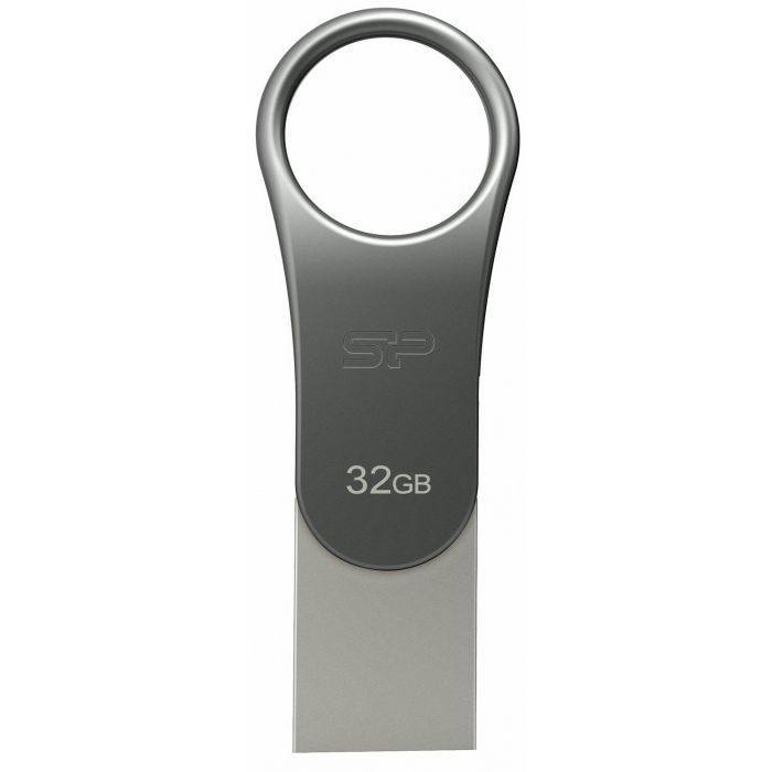 USB флеш накопитель Silicon Power 64GB Mobile C80 Silver USB 3.2 (SP064GBUC3C80V1S)