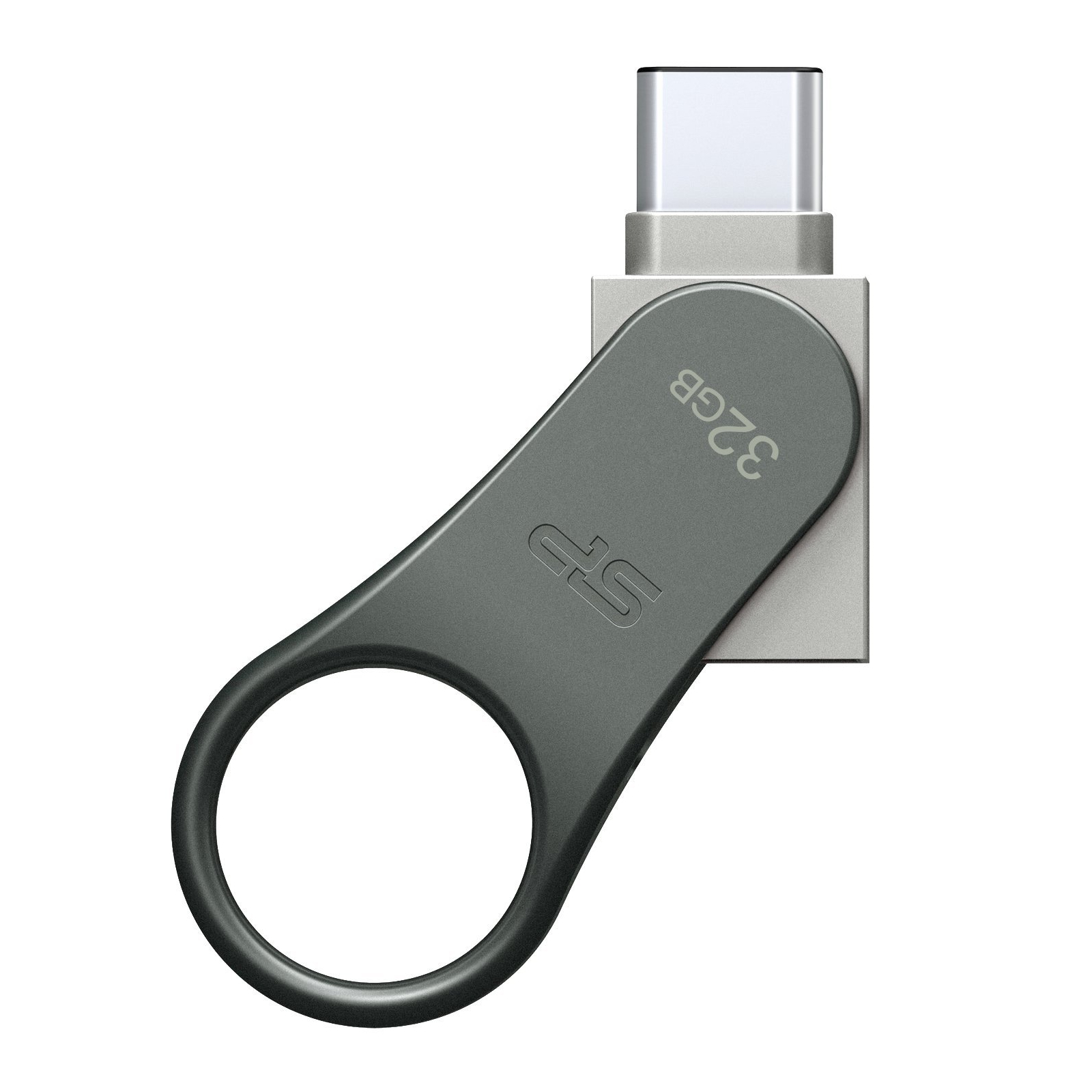USB флеш накопитель Silicon Power 128 GB DriveMobile C80 USB 3.1 + Type-C Silver (SP128GBUC3C80V1S) изображение 4