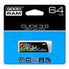 USB флеш накопитель Goodram 64GB CL!CK Black USB 3.0 (PD64GH3GRCLKR9) изображение 4