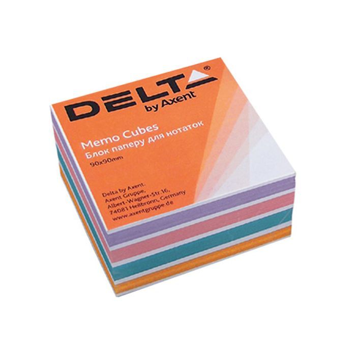 Бумага для заметок Delta by Axent "COLOR" 90Х90Х30мм, unglued (D8023)
