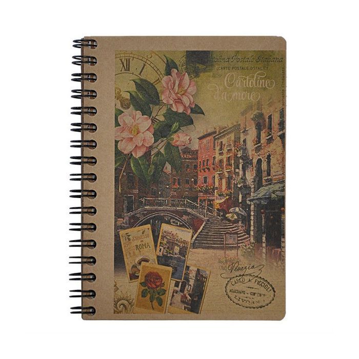 Блокнот Buromax spiral side, А6, 80sheets, KRAFT, square, assorted (BM.2483) изображение 2