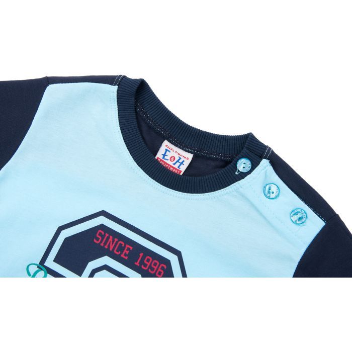 Набор детской одежды Breeze футболка с пуговичками с шортами (8922-98B-blue) изображение 4
