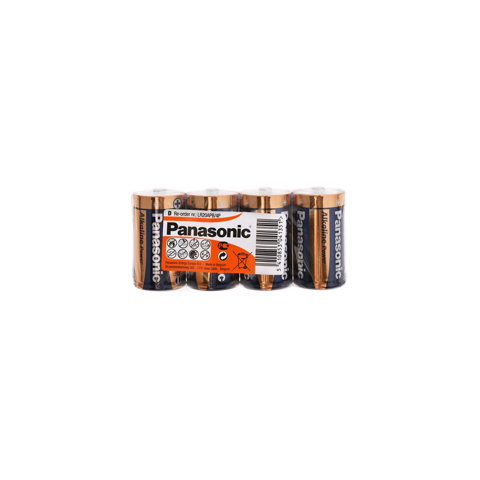 Батарейка Panasonic D LR20 Alkaline Power (Shrink) * 4 (LR20АРВ/4P / LR20REB/4P)