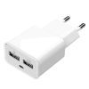 Зарядное устройство Florence 2*USB, 2.0A + cable Lightning white (FW-2U020W-L)