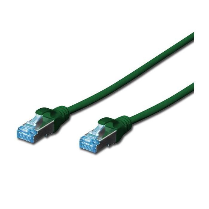 Патч-корд Digitus 0.5м, cat.5e, SF-UTP, AWG 26/7, green (DK-1531-005/G)