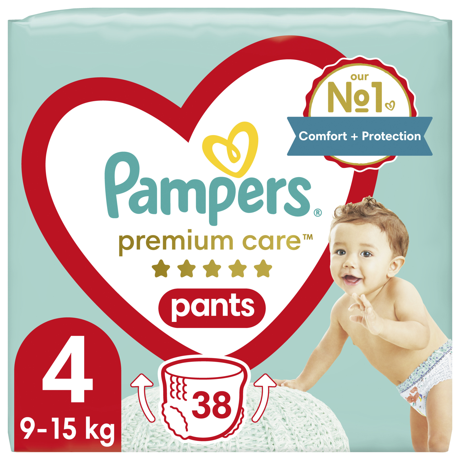 Подгузники Pampers Premium Care Pants Maxi Размер 4 (9-15 кг) 38 шт (8001090759832)