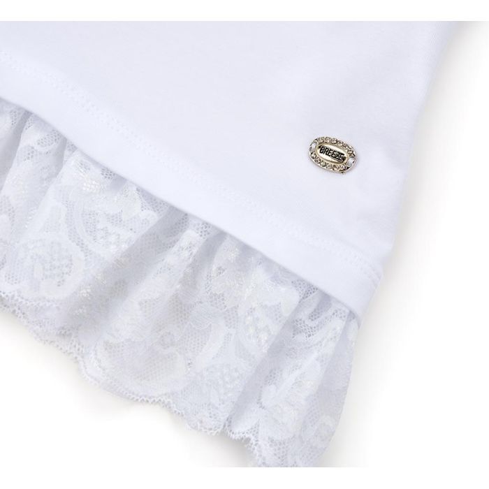 Кофта дитяча Breeze з мереживом (11179-128G-white) зображення 5