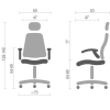 Офісне крісло Аклас Прима PL HR ANF Бордовое (10480) зображення 6
