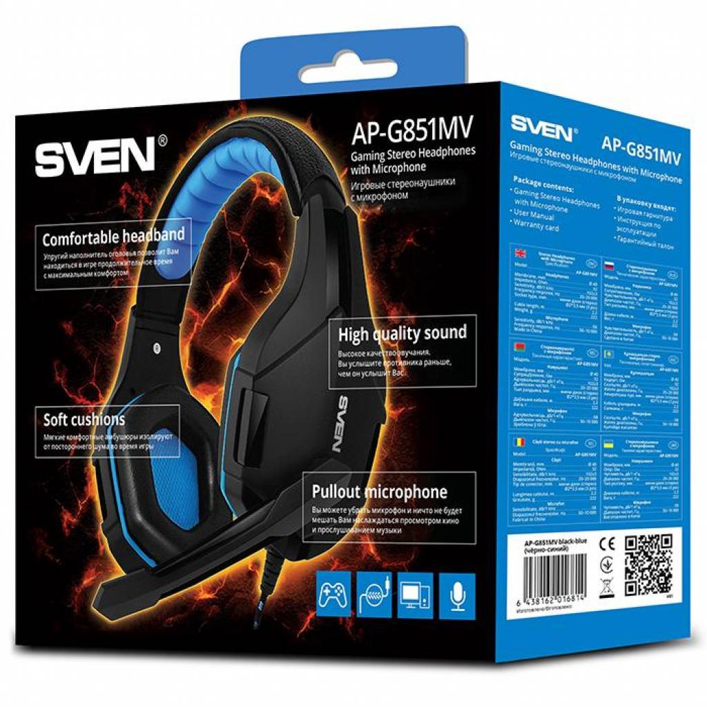 Навушники Sven AP-G851MV black-blue зображення 4