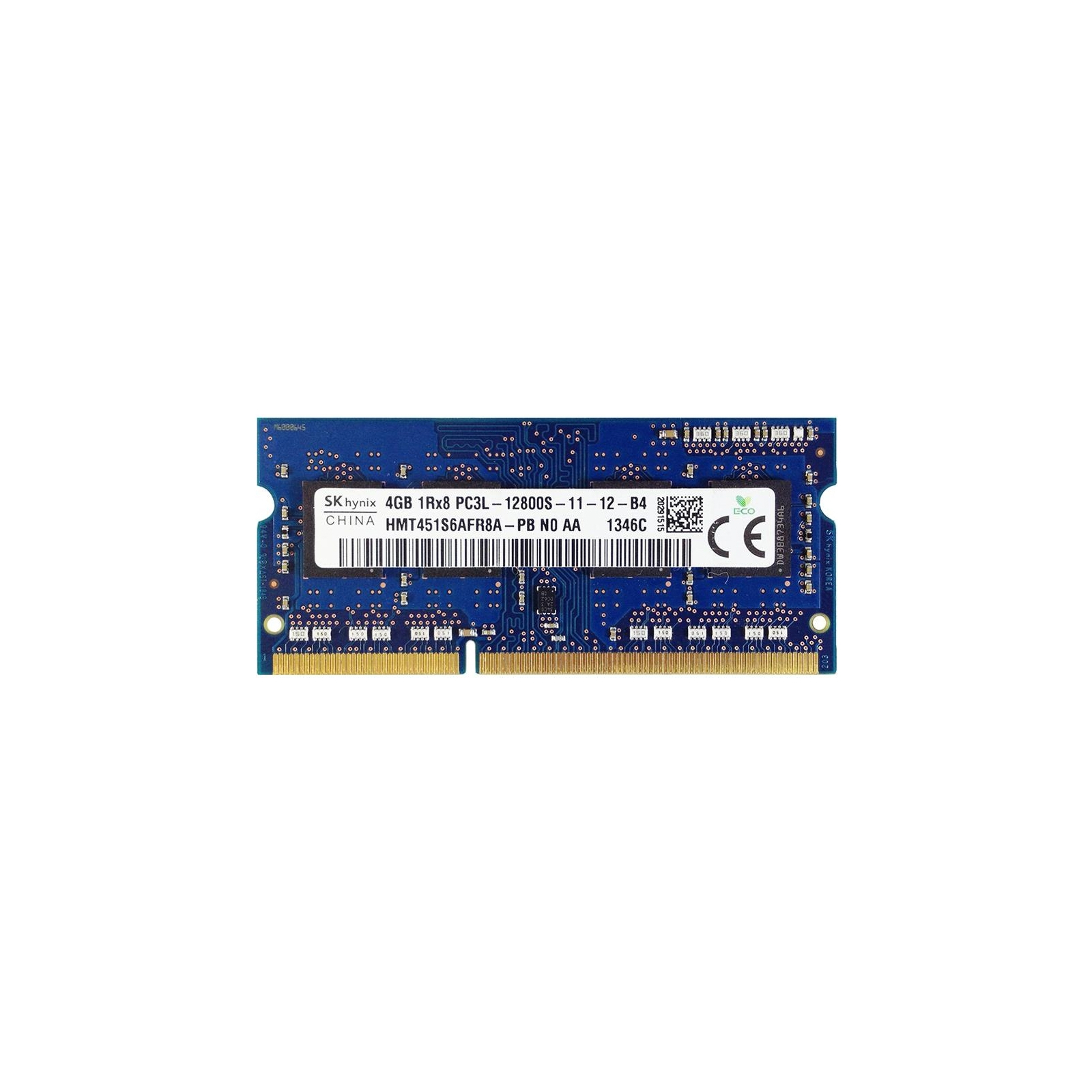 Модуль пам'яті для ноутбука SoDIMM DDR3L 4GB 1600 MHz Hynix (HMT451S6AFR8A-PB)