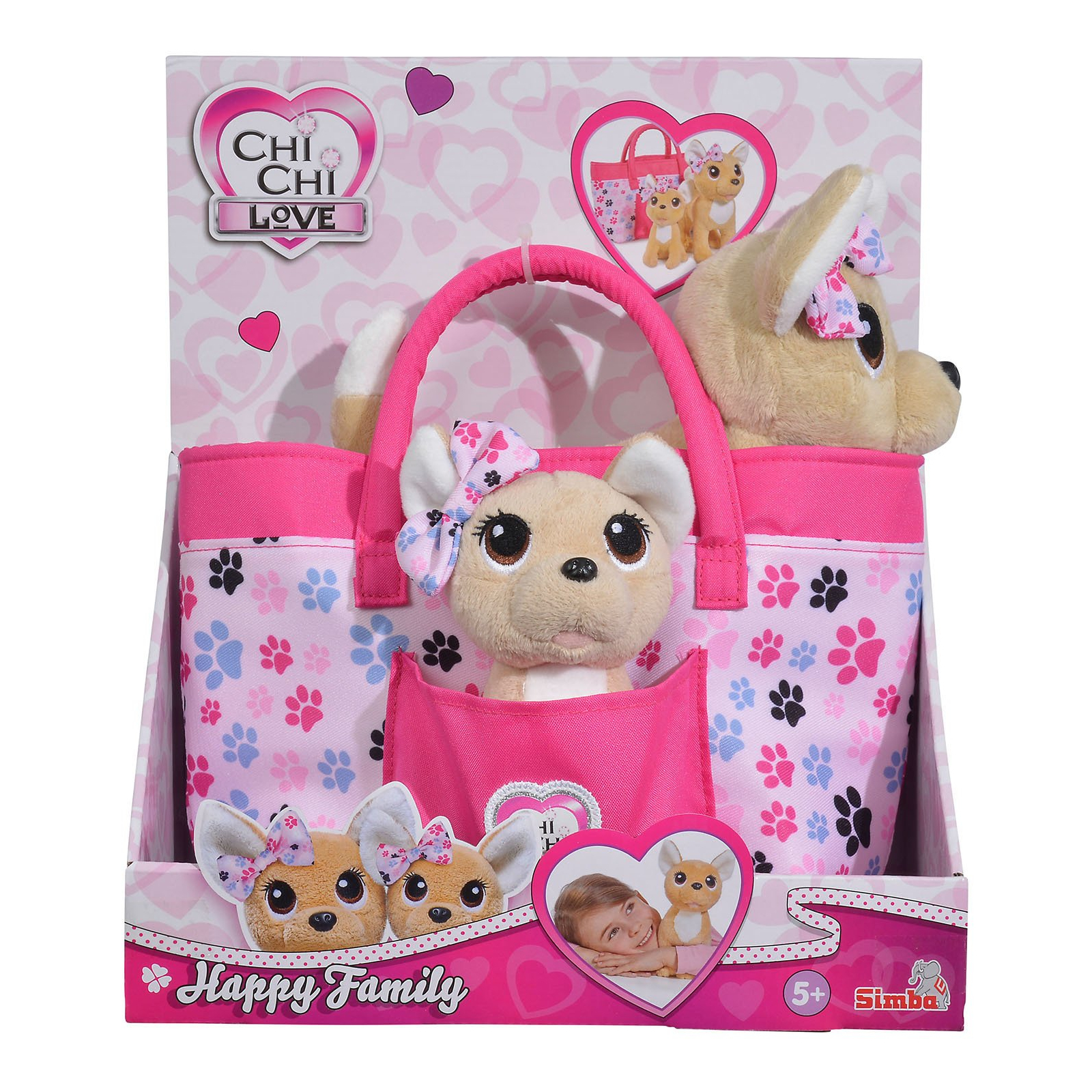 М'яка іграшка Simba Chi Chi Love Собачки Чихуахуа Щаслива сім'я зі сумочкою 20/1 (5893213) зображення 3