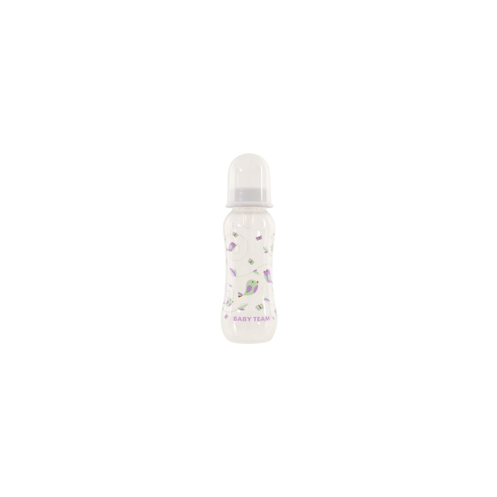 Бутылочка для кормления Baby Team с силиконовой соской 250 мл 0+ фиолет (1121_фиолетовый)