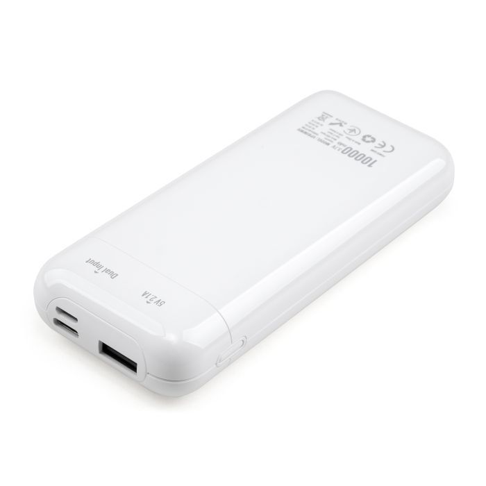Батарея універсальна Vinga 10000 mAh glossy white (VPB1MWH) зображення 4