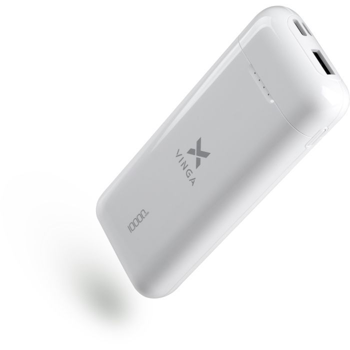 Батарея універсальна Vinga 10000 mAh glossy white (VPB1MWH) зображення 7