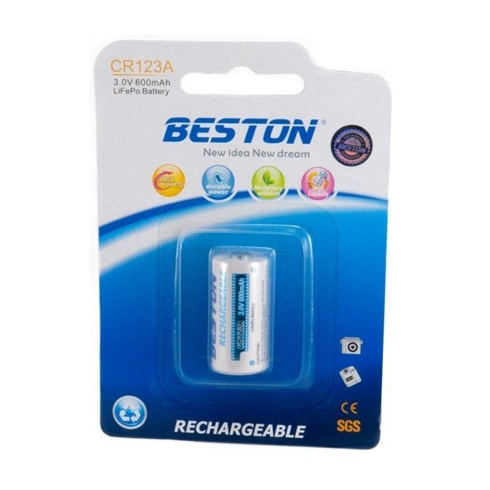 Аккумулятор Beston CR123A (16340) 600mAh Lithium (AAB1844) изображение 2