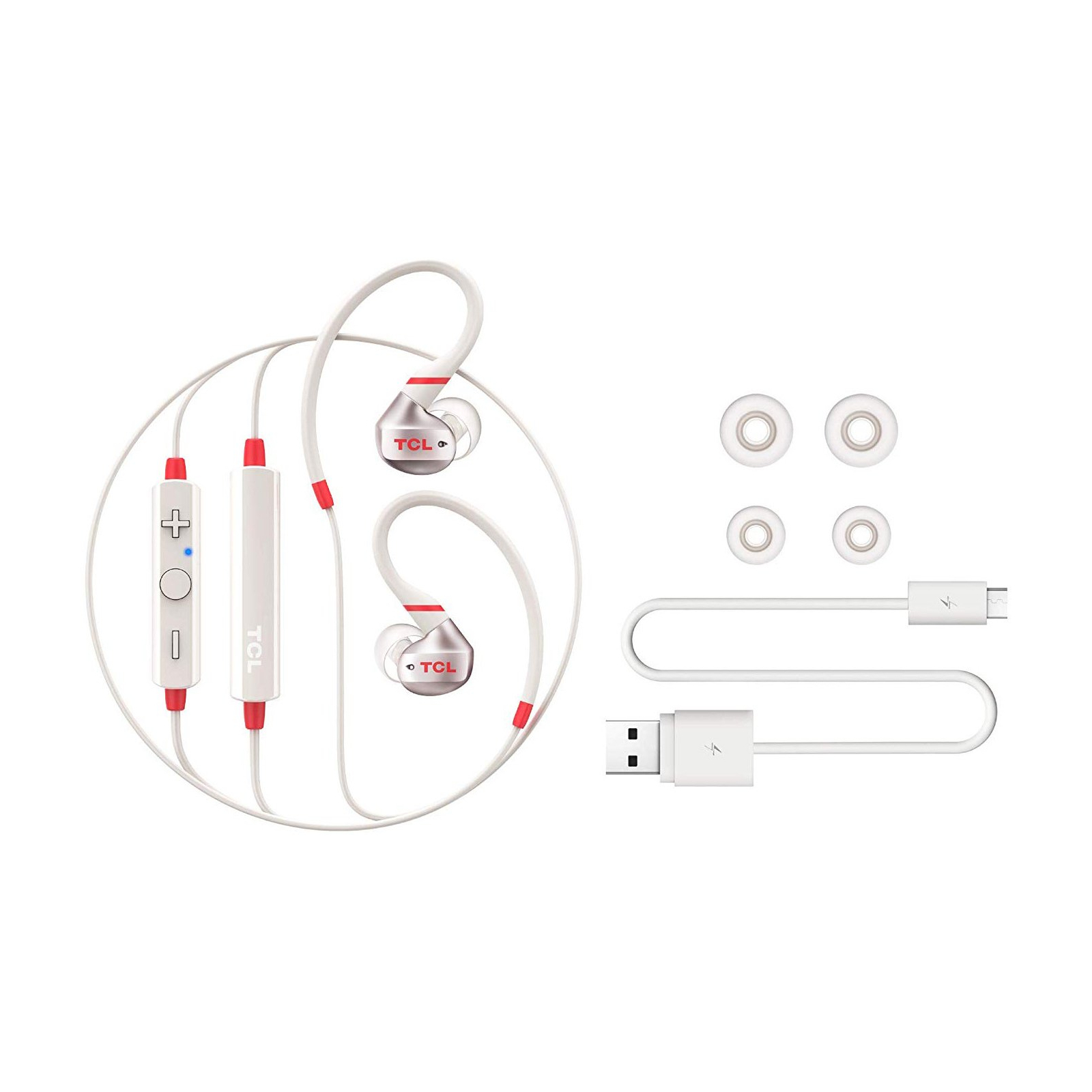 Навушники TCL ACTV100BT Bluetooth Crimson White (ACTV100BTWT-EU) зображення 3