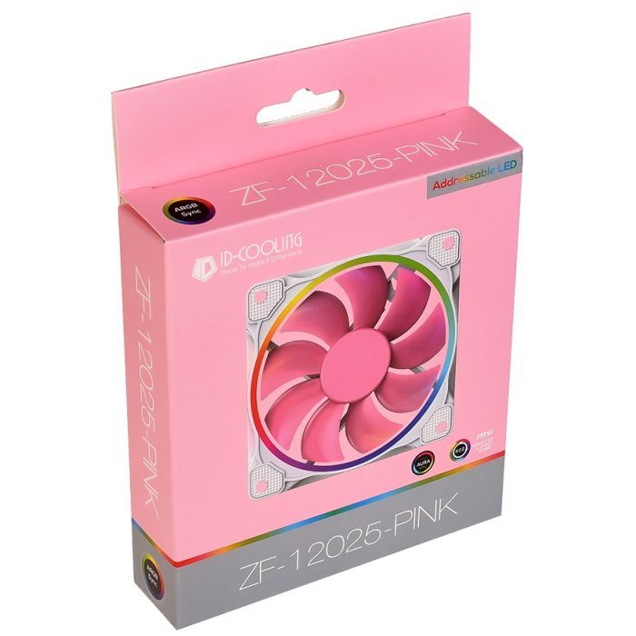Кулер для корпуса ID-Cooling ZF-12025-PINK ARGB (Single Pack) (ZF-12025-PINK) изображение 3
