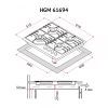 Варочна поверхня Perfelli HGM 61694 WH зображення 10