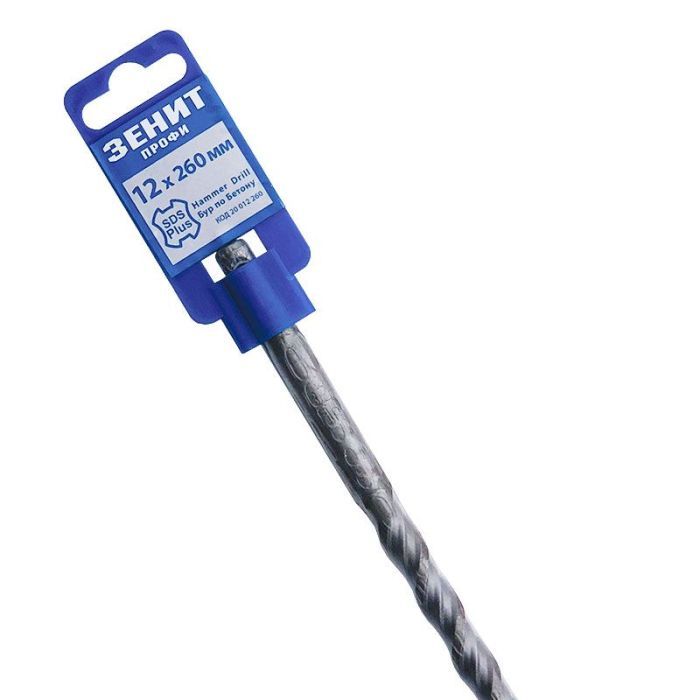 Бур Зеніт "ПРОФІ" SDS-Plus 12х210 мм, спираль 4S (20012210) изображение 3