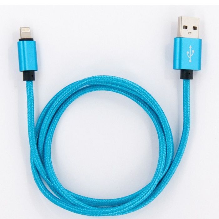 Дата кабель USB 2.0 AM to Lightning 1.0m blue Dengos (NTK-L-MT-BLUE)