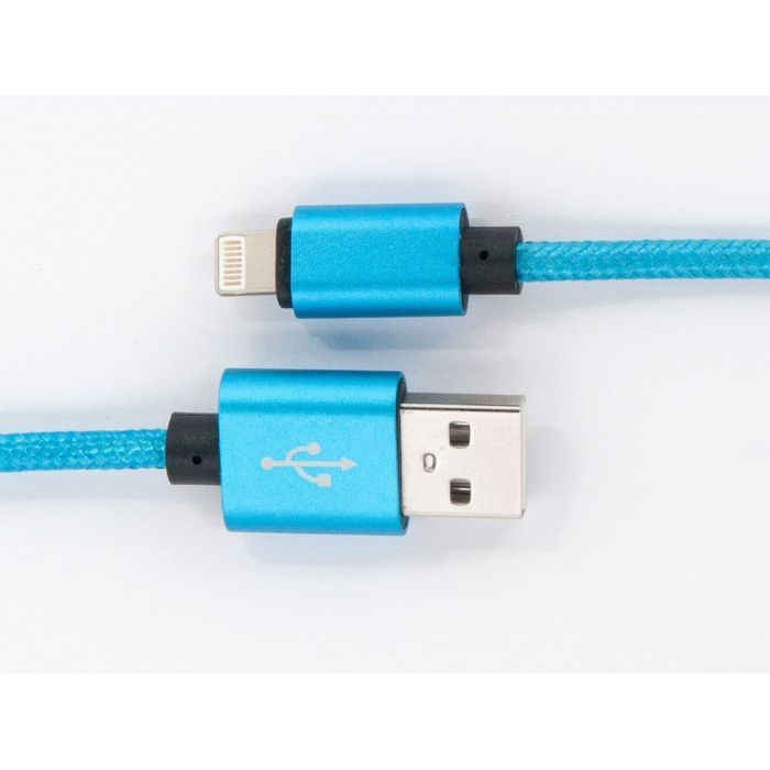 Дата кабель USB 2.0 AM to Lightning 1.0m blue Dengos (NTK-L-MT-BLUE) изображение 2
