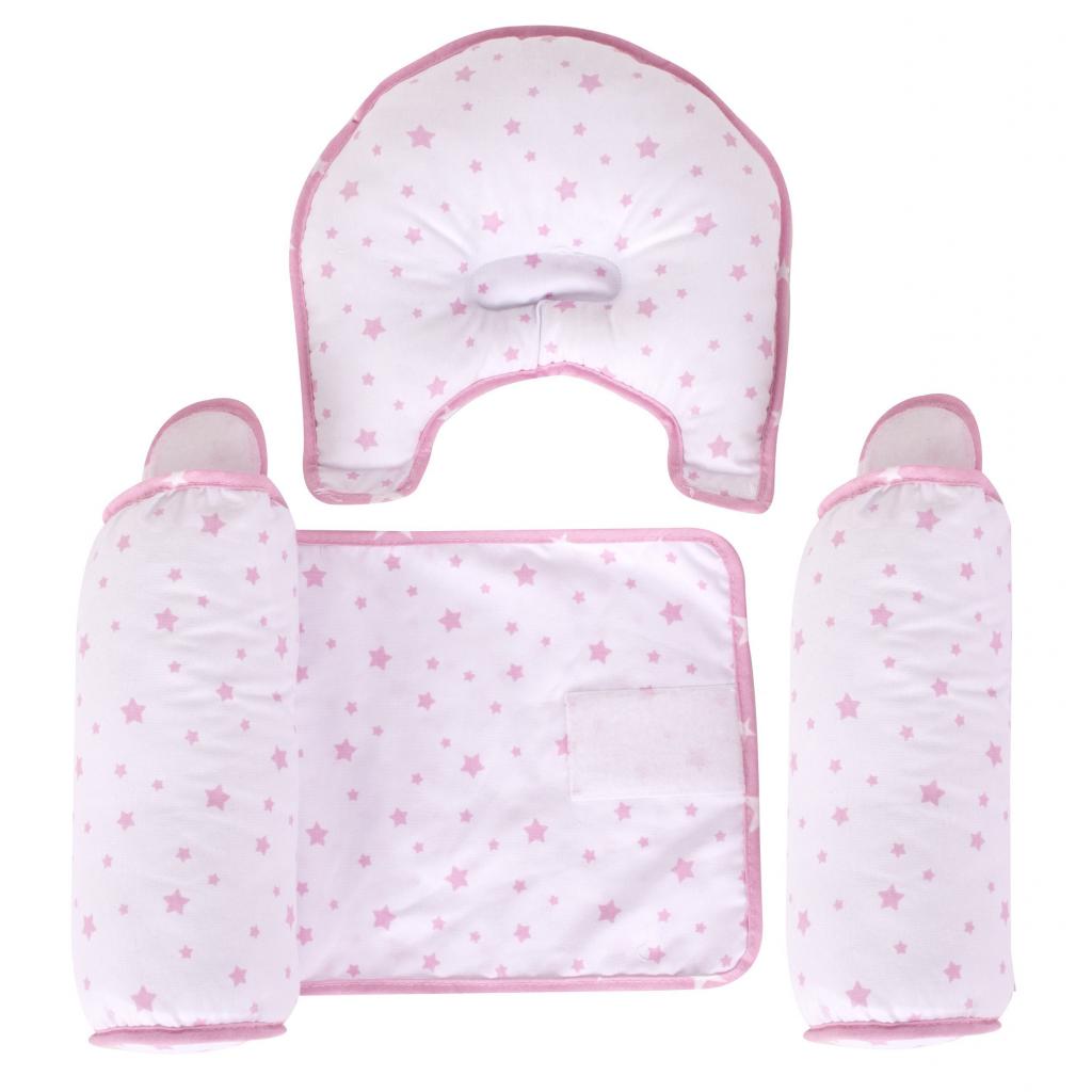 Пеленальний матрацик Sevi Bebe Позиціонер для сну з подушкою для голови , рожевий (8692241033200) зображення 2