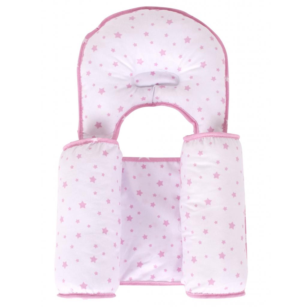 Пеленальный матрасик Sevi Bebe Позиционер для сна с подушкой для головы, розовый (8692241033200)